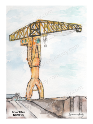 44-NANTES-GRUE TITAN-FILIGRANE AFFICHE