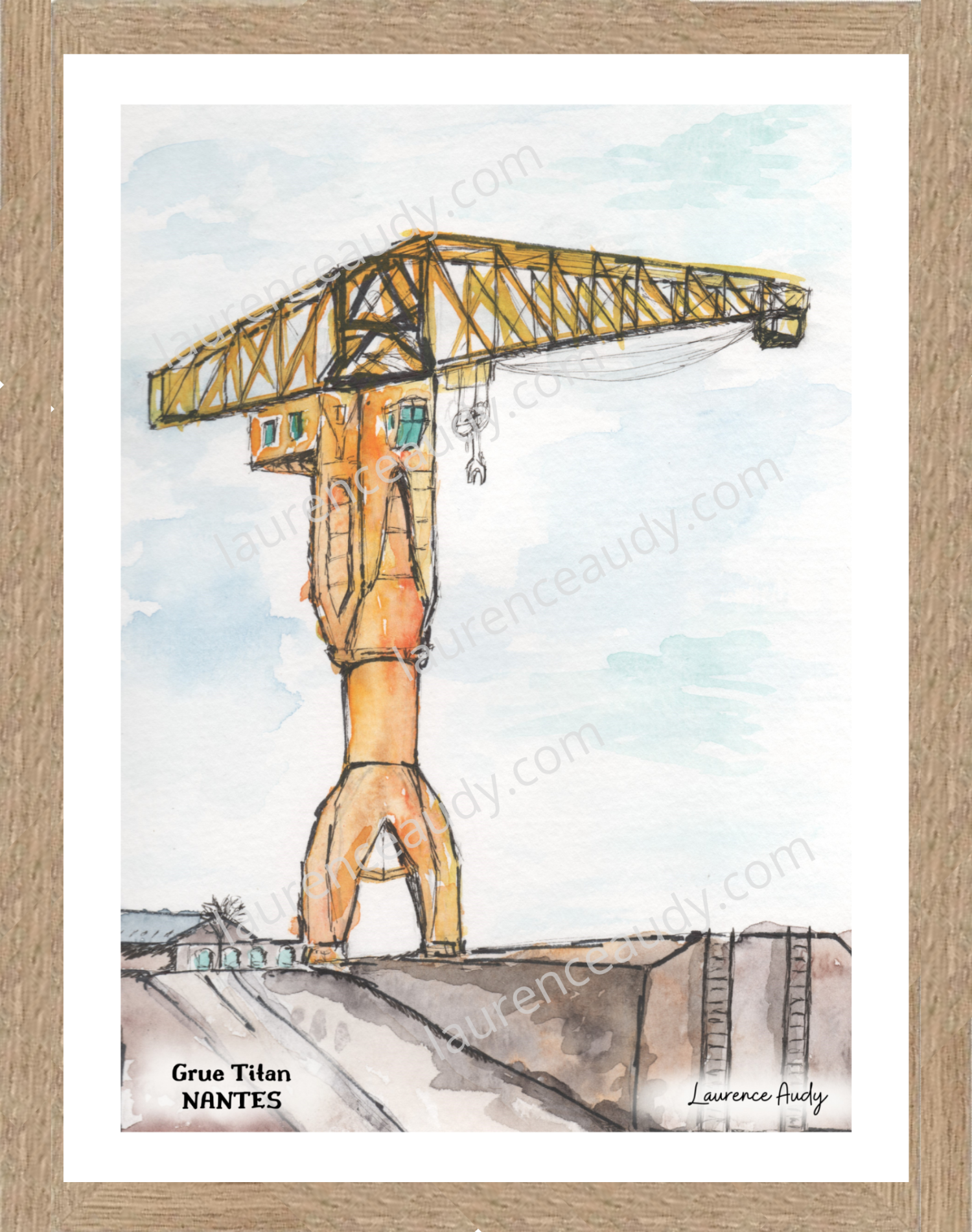 44-NANTES-GRUE TITAN-FILIGRANE CADRE CHENE