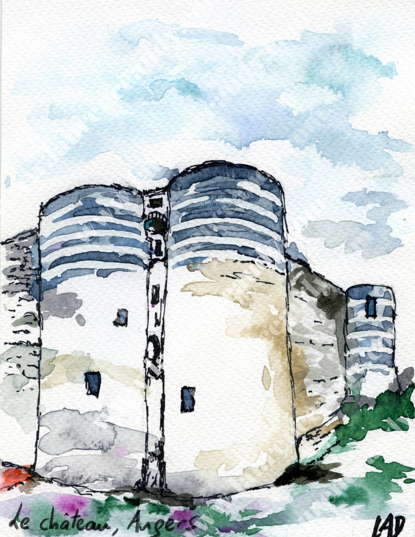 Aquarelle Chateau D Angers Laurence Audy Aquarelle Chateau D Angers Laurence Audy