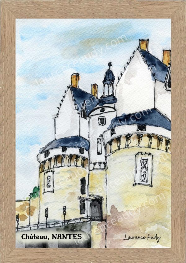 Aquarelle Chateau A Nantes Laurence Audy Aquarelle Chateau A Nantes Laurence Audy