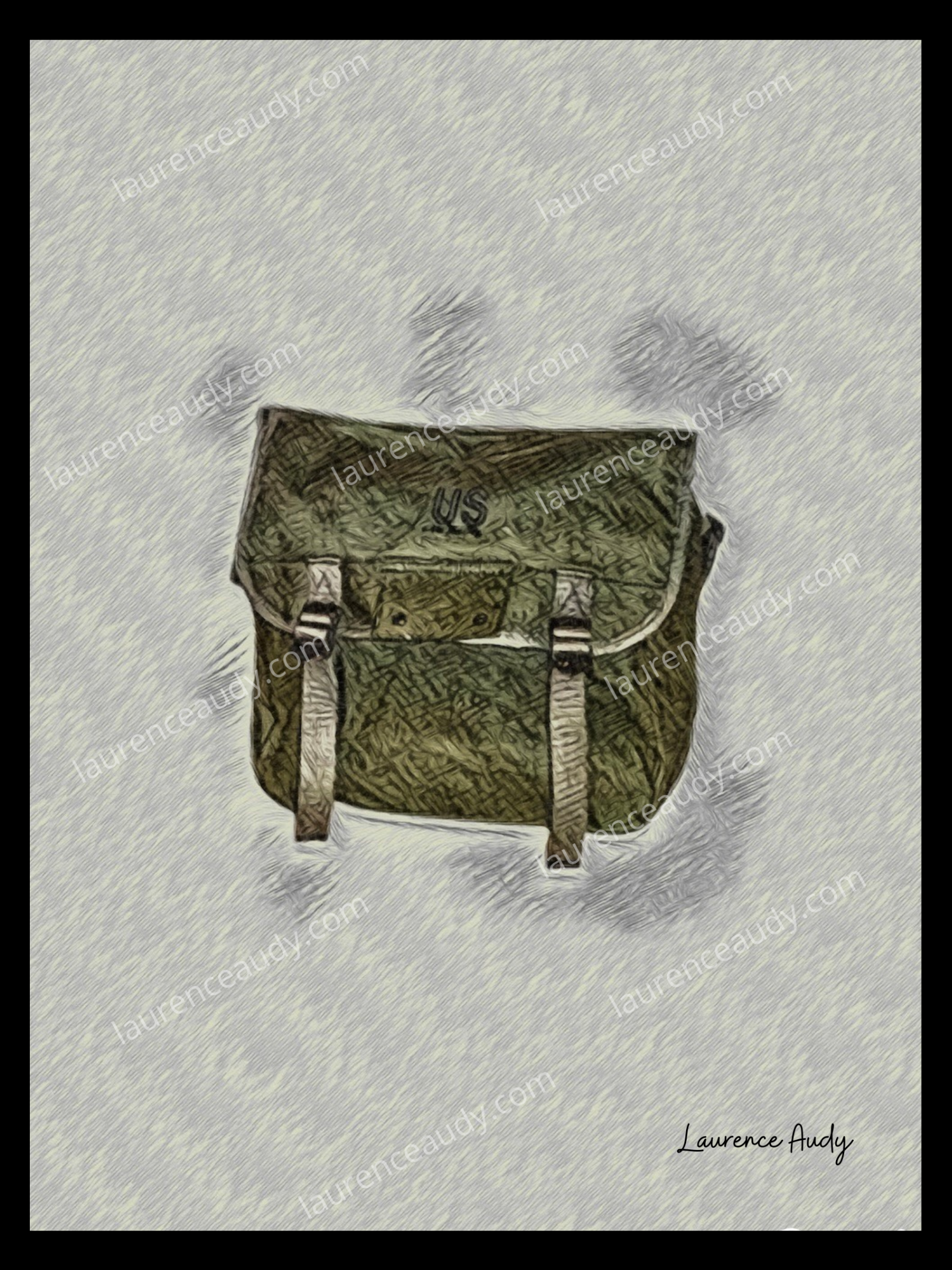 VACHE US FILIGRANE CADRE NOIR VACHE US FILIGRANE CADRE NOIR