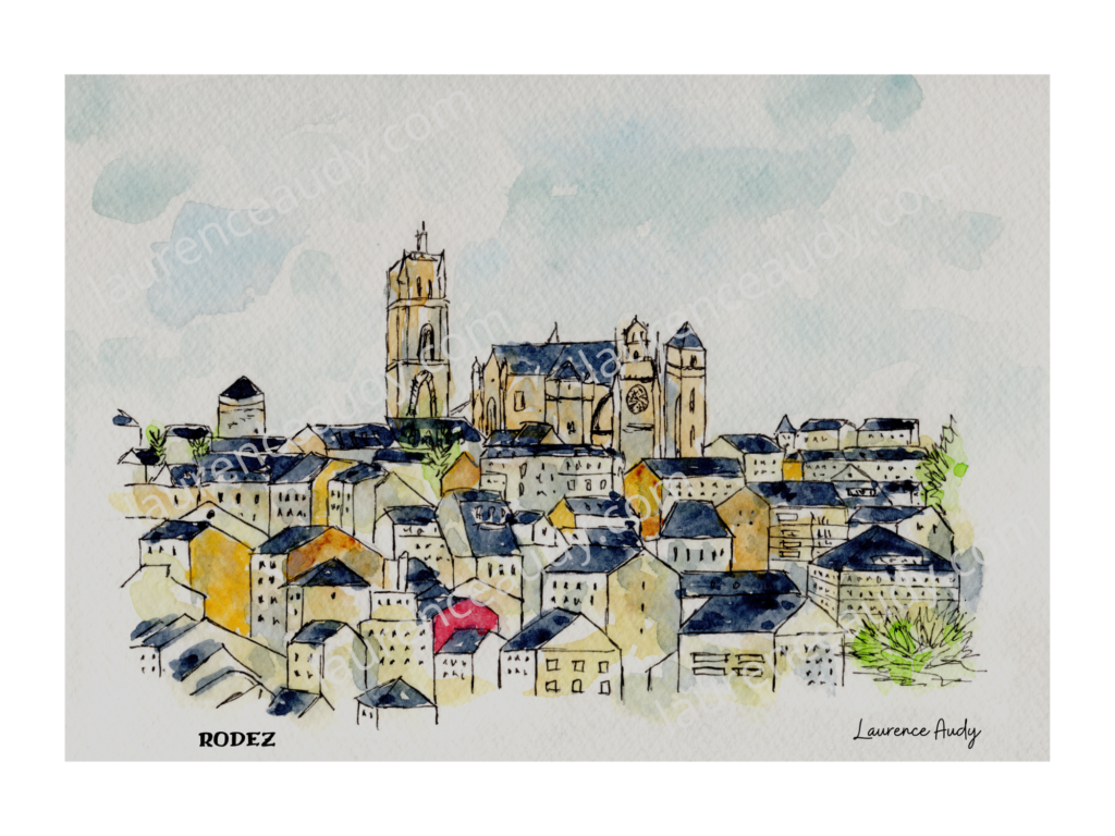 Lot De 12 Autocollants Ville De Rodez - Forme Ronde, Design Personnalisable, Pour Décoration