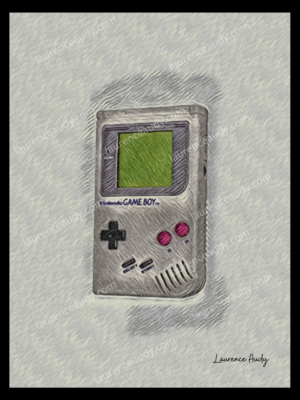 GAME BOY FILIGRANE CADRE NOIR