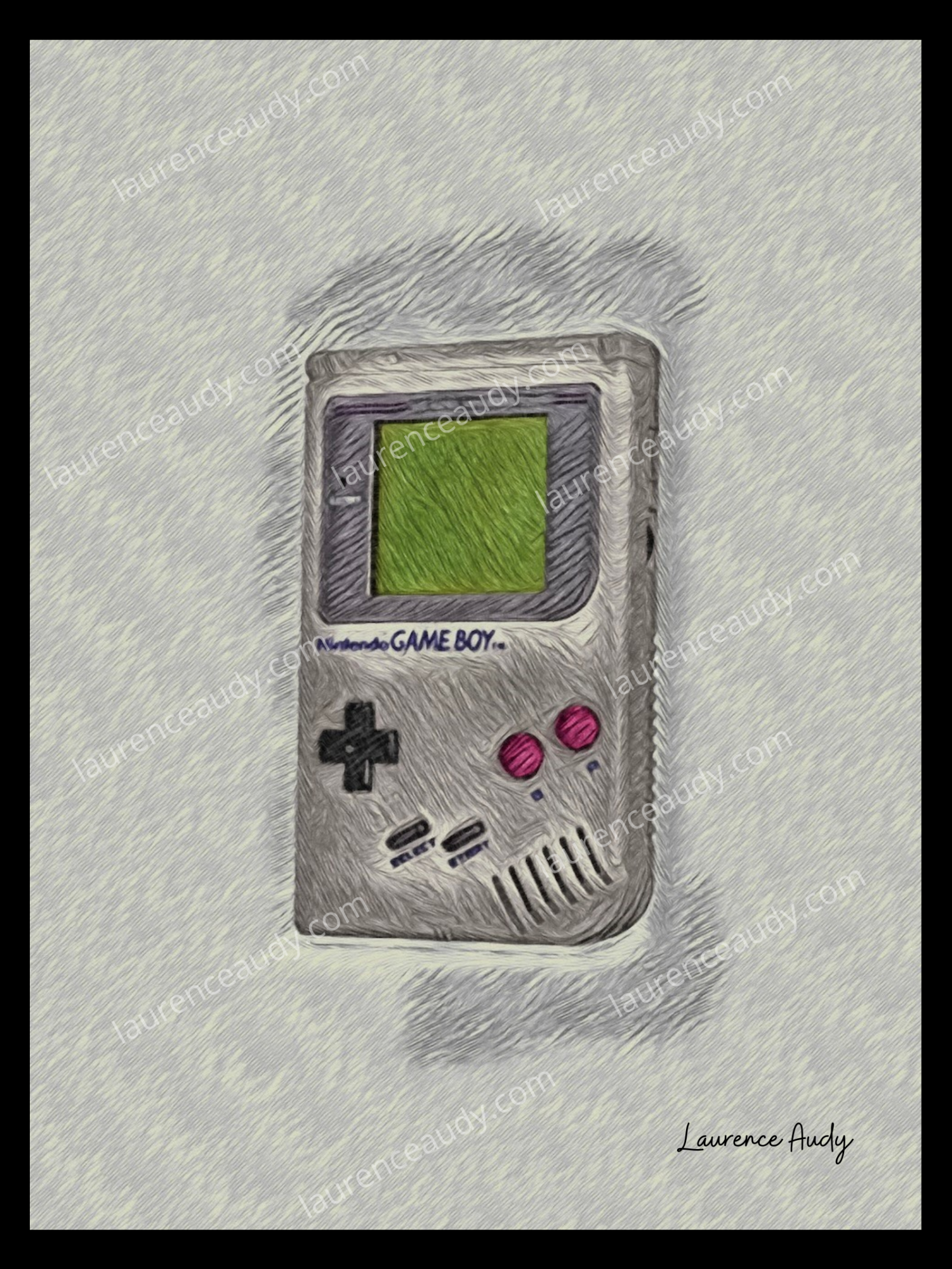 GAME BOY FILIGRANE CADRE NOIR GAME BOY FILIGRANE CADRE NOIR