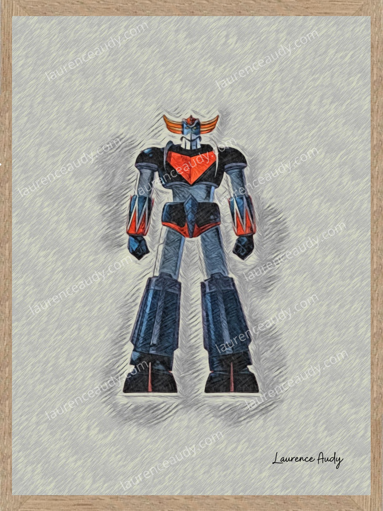 GOLDORAK 1 FILIGRANE CADRE CHENE GOLDORAK 1 FILIGRANE CADRE CHENE