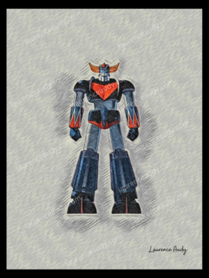 GOLDORAK 1 FILIGRANE CADRE NOIR