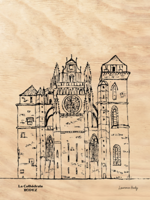 12-RODEZ-CATHEDRALE-BOIS 30x40