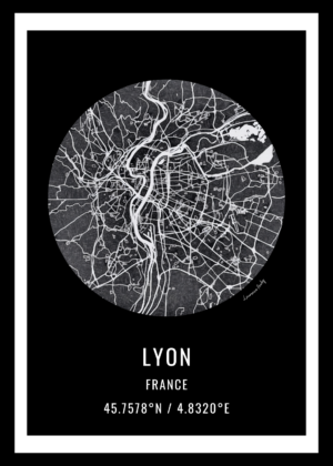 Affiche Lyon plan