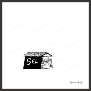 N&B-CABANE SEL-01 CARRE FILIGRANE CADRE NOIR