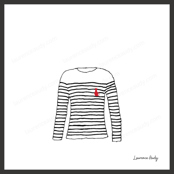 N&B-VETEMENT-01-CHAT01 ROUGE CARRE FILIGRANE CADRE NOIR