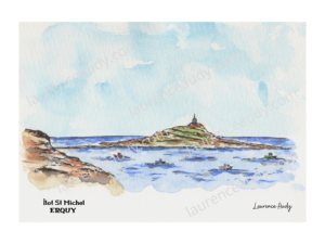 22-ERQUY-ILOT ST MICHEL-AQUARELLE FILIGRANE