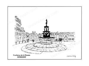 22-GUINGAMP-FONTAINE PLOMEE-N&B FILIGRANE