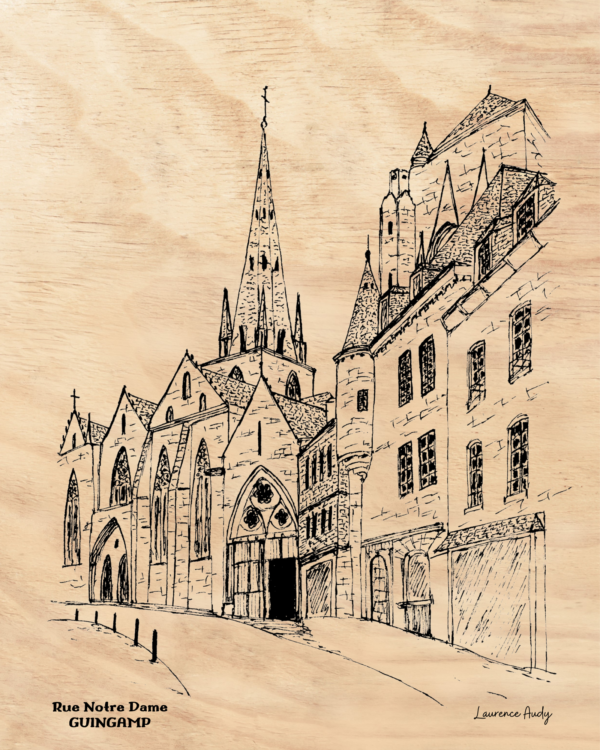 22-GUINGAMP-RUE NOTRE DAME-BOIS 24X30