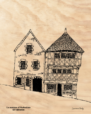 29-ST RENAN-MAISON AUTREFOIS-BOIS-24X30