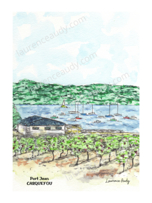 44-CARQUEFOU-PORT JEAN-AQUARELLE FILIGRANE