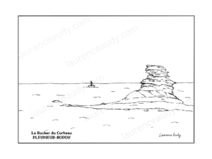 22-PLEUMEUR BODOU-ROCHER CORBEAU-N&B FILIGRANE