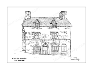 29-ST RENAN-CAFE DU MARCHE-N&B FILIGRANE
