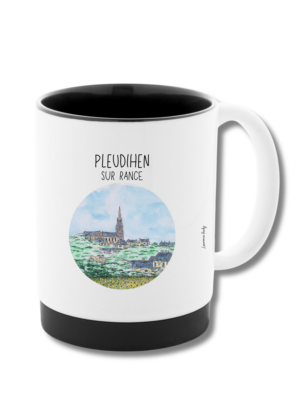 22-PLEUDIHEN-SUR-RANCE-EGLISE-AQUARELLE-MUG-CERAMIQUE