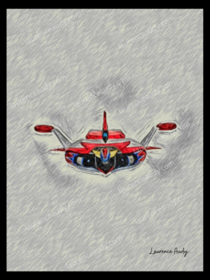 GOLDORAK 2 FILIGRANE CADRE NOIR