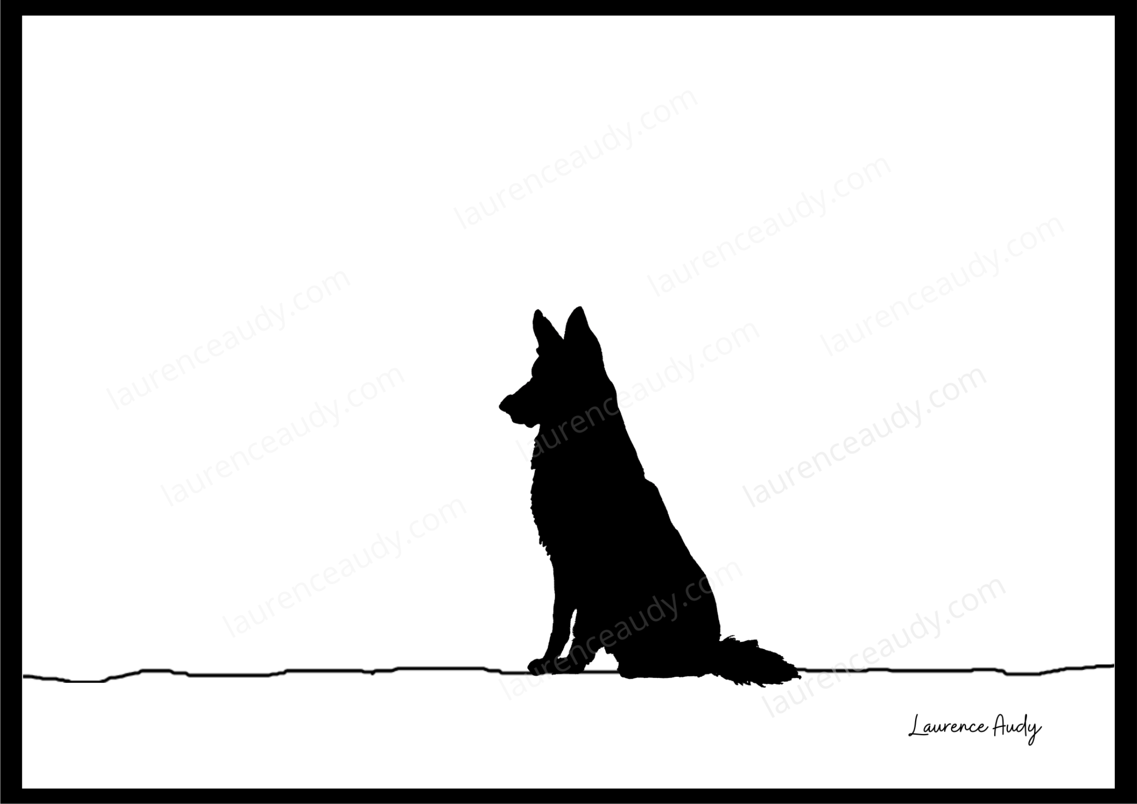 N&B-CHIEN-BERGER-ALLEMAND-01 filigrane CADRE NOIR