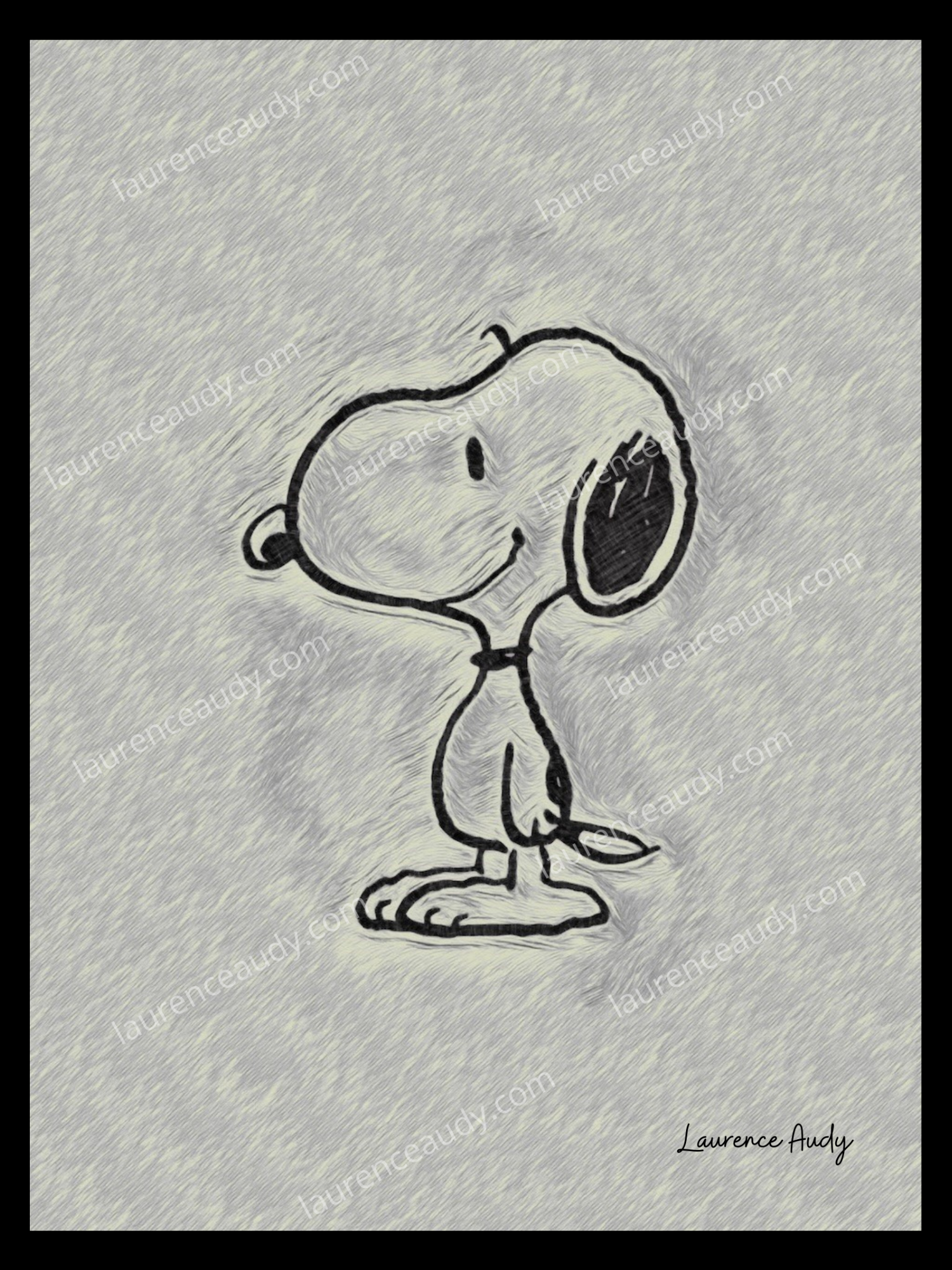 SNOOPY FILIGRANE CADRE NOIR SNOOPY FILIGRANE CADRE NOIR