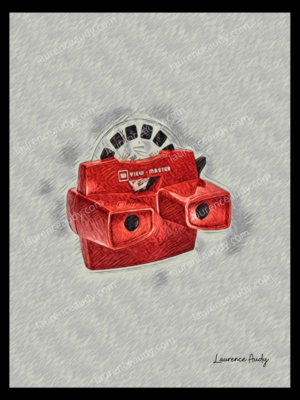 STEREOSCOPE FILIGRANE CADRE NOIR