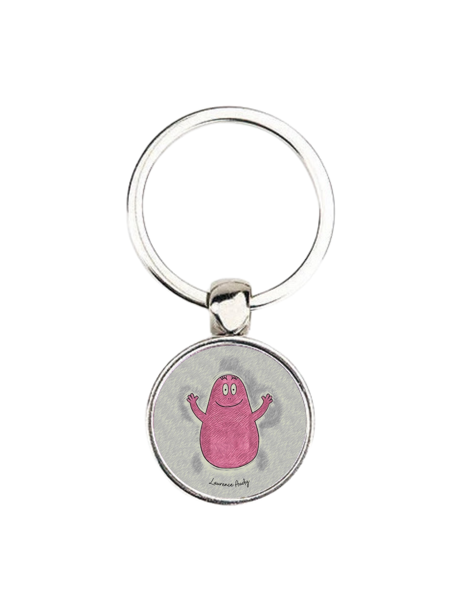 porte_cle_25mm_vintage_personnalisee_laurence_audy_barbapapa