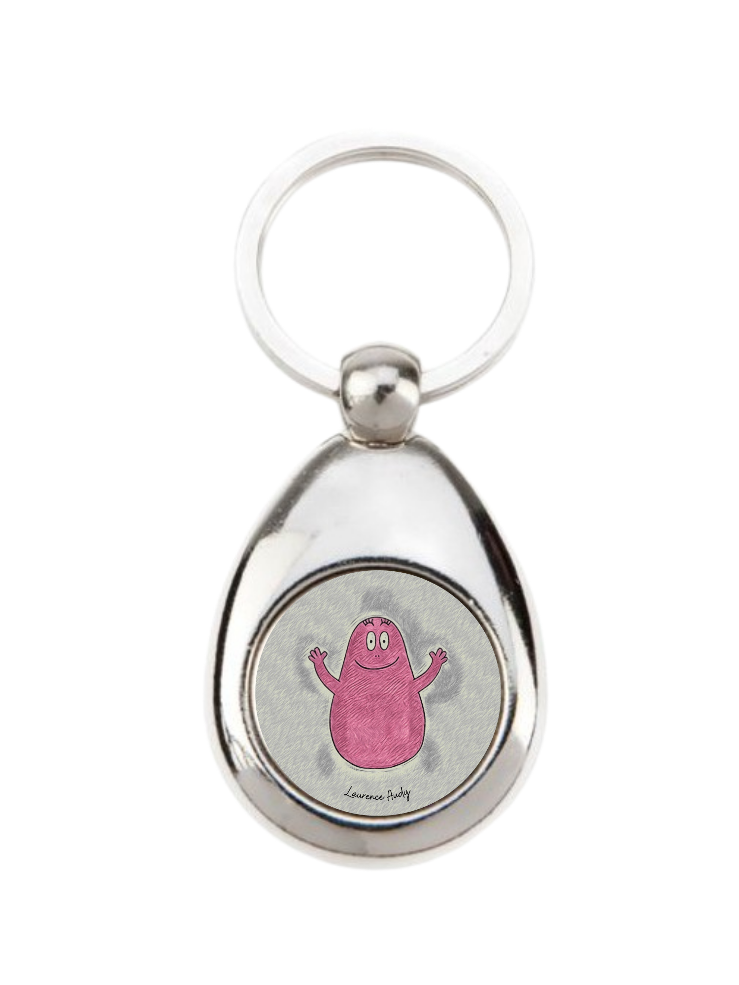 porte_cle_jeton_vintage_personnalisee_laurence_audy_barbapapa