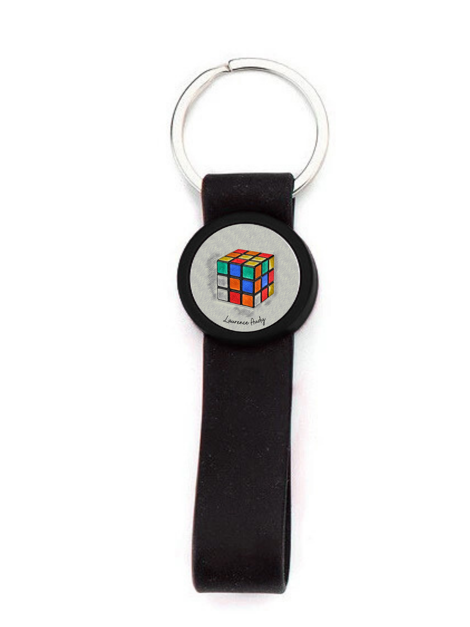 porte_cle_silicone_vintage_personnalisee_laurence_audy_rubik's