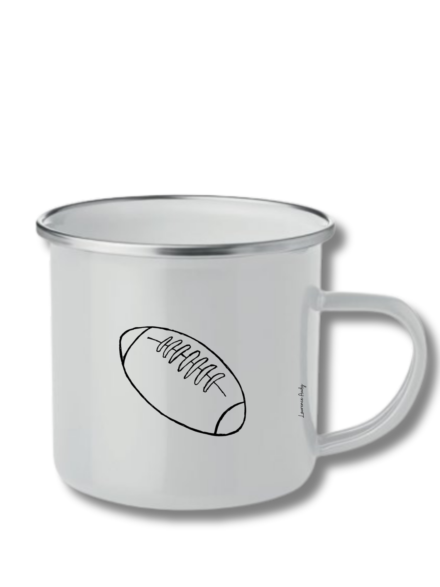Tasse métal Ballon Rugby